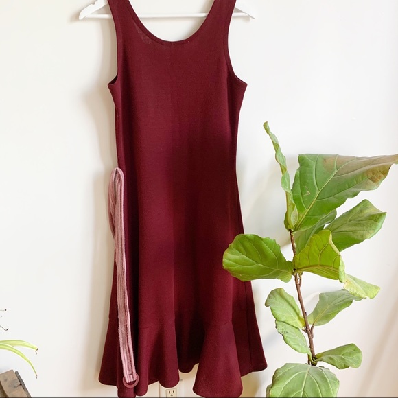 Vintage Vine Ruffle Belted Sleeveless Dress 8 - Picture 6 of 8